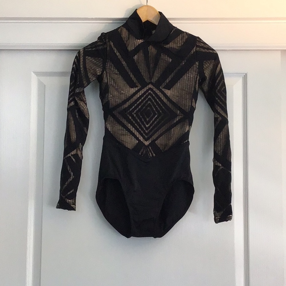 Black Aztec Geometric Bodysuit